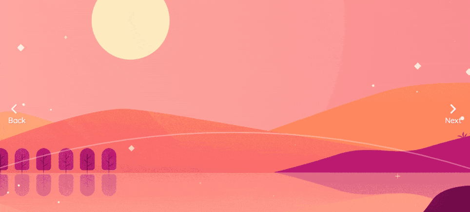 Sun moves from morning to night