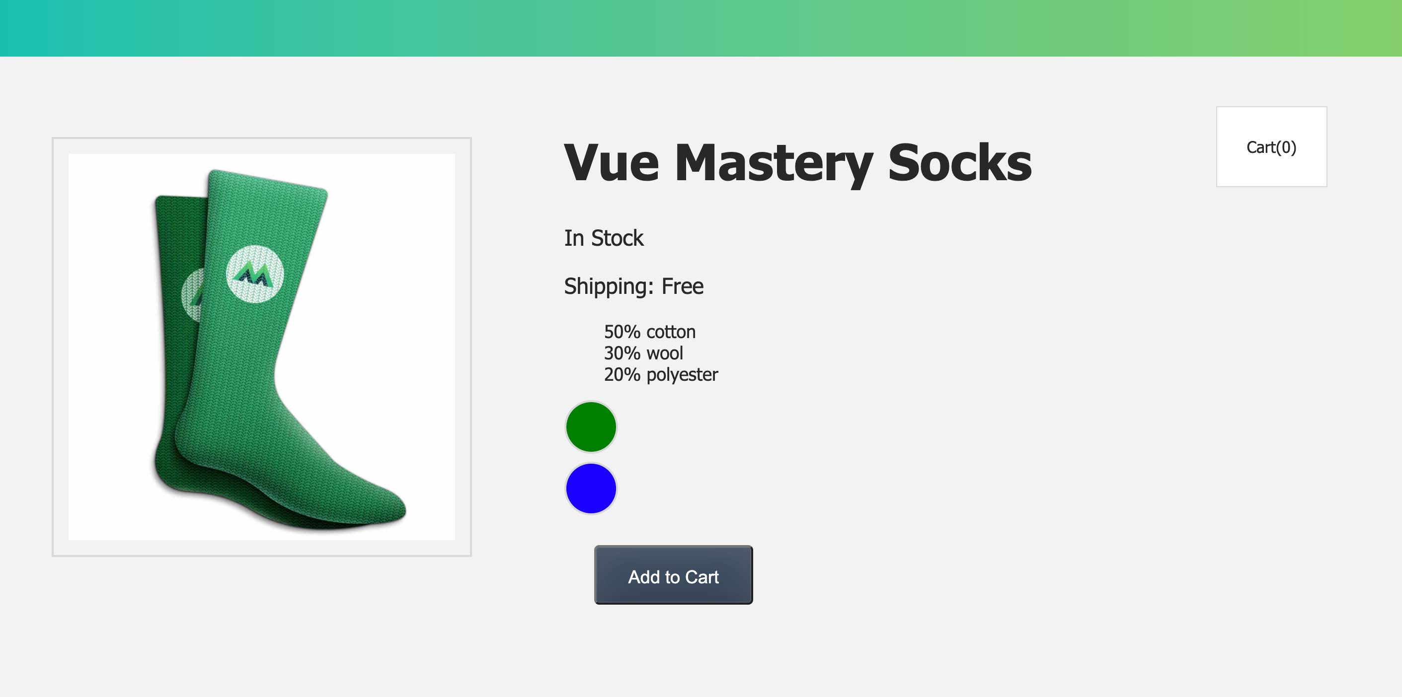 It looks like this in the browser