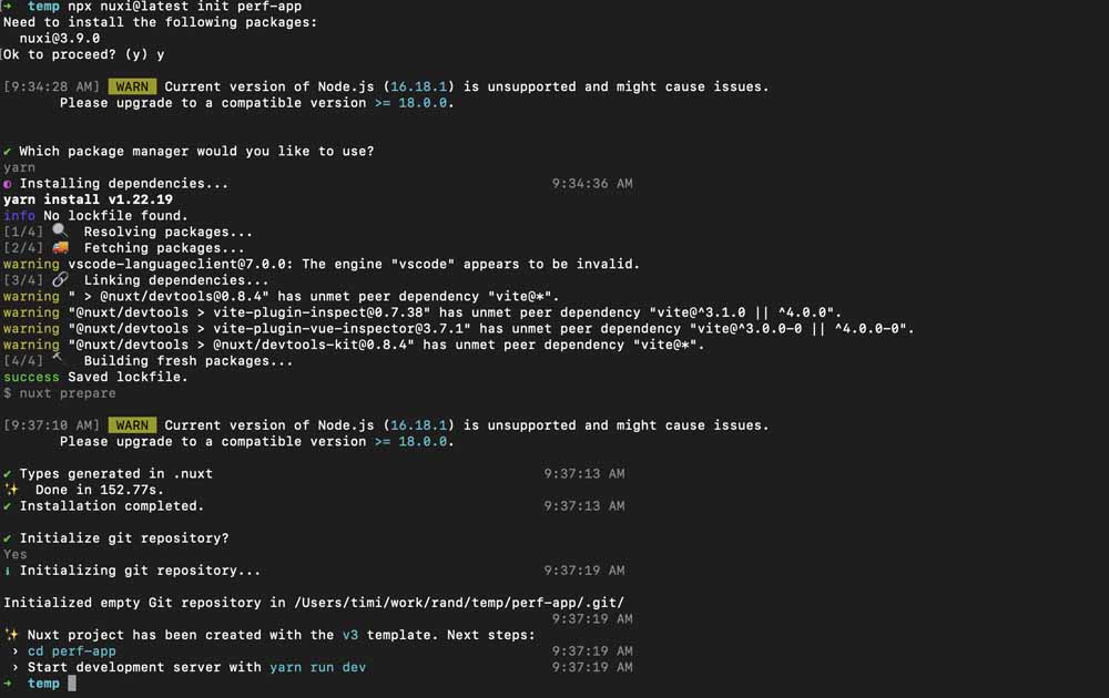 Setting up Nuxt 3 app