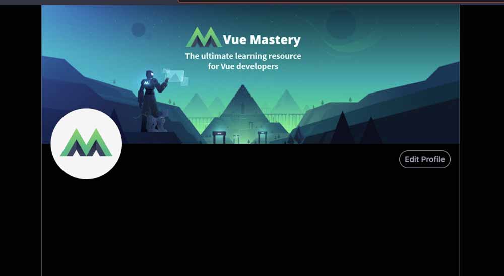 X (Twitter) clone UI with profile picture, cover image and “edit profile” button