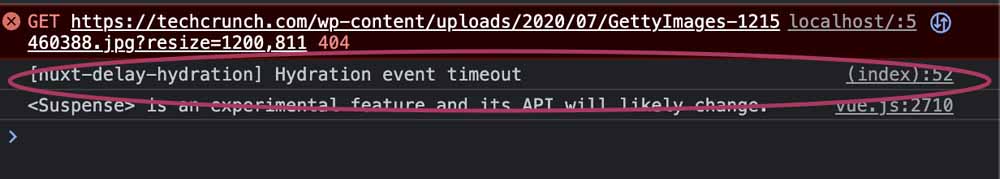 hydration logs on chrome