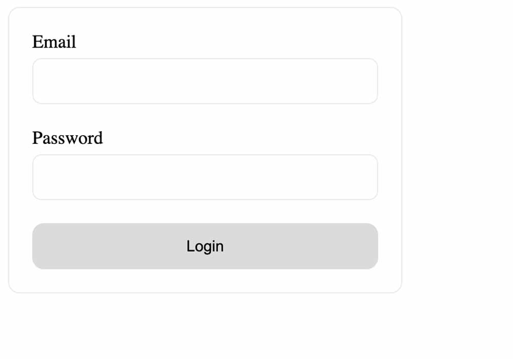 Simple login form